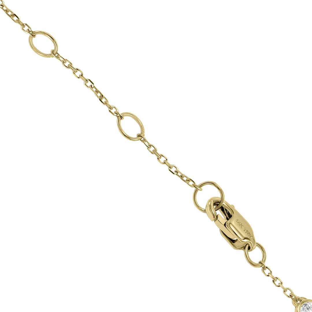 Flash Sale π₯ Monary 1/2 Carat TW Bezel Set Genuine Diamond Station Bracelet in 14K Yellow Gold for π© women π - Image 4