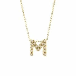Best Pirce ✔️ Monary Diamond Intiial Necklace (14ky) for 👩 women ❤️