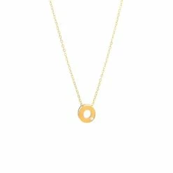 Best reviews of 🎉 Monary 14k Yg Initial O W/ Diamond And Chain (16+2") for 👩 women 😀