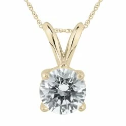 Best deal 🧨 Monary 1 Carat Diamond Solitaire Pendant in 14K Yellow Gold (J-K Color, I2-I3 Clarity) for 👩 women 😉