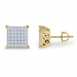 Best deal 👍 Monary 10K Yellow Gold Earrings with 0.28 ct. Diamonds for 👩 women 🎉