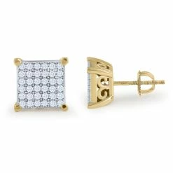 Buy ⌛ Monary 10K Yellow Gold Earrings with 0.34 ct. Diamonds for 👩 women 🎁