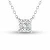 Buy 👏 Monary Lab Grown 1 CTW Floating Princess Cut Diamond Solitaire Pendant in 14K White Gold for 👩 women ⌛