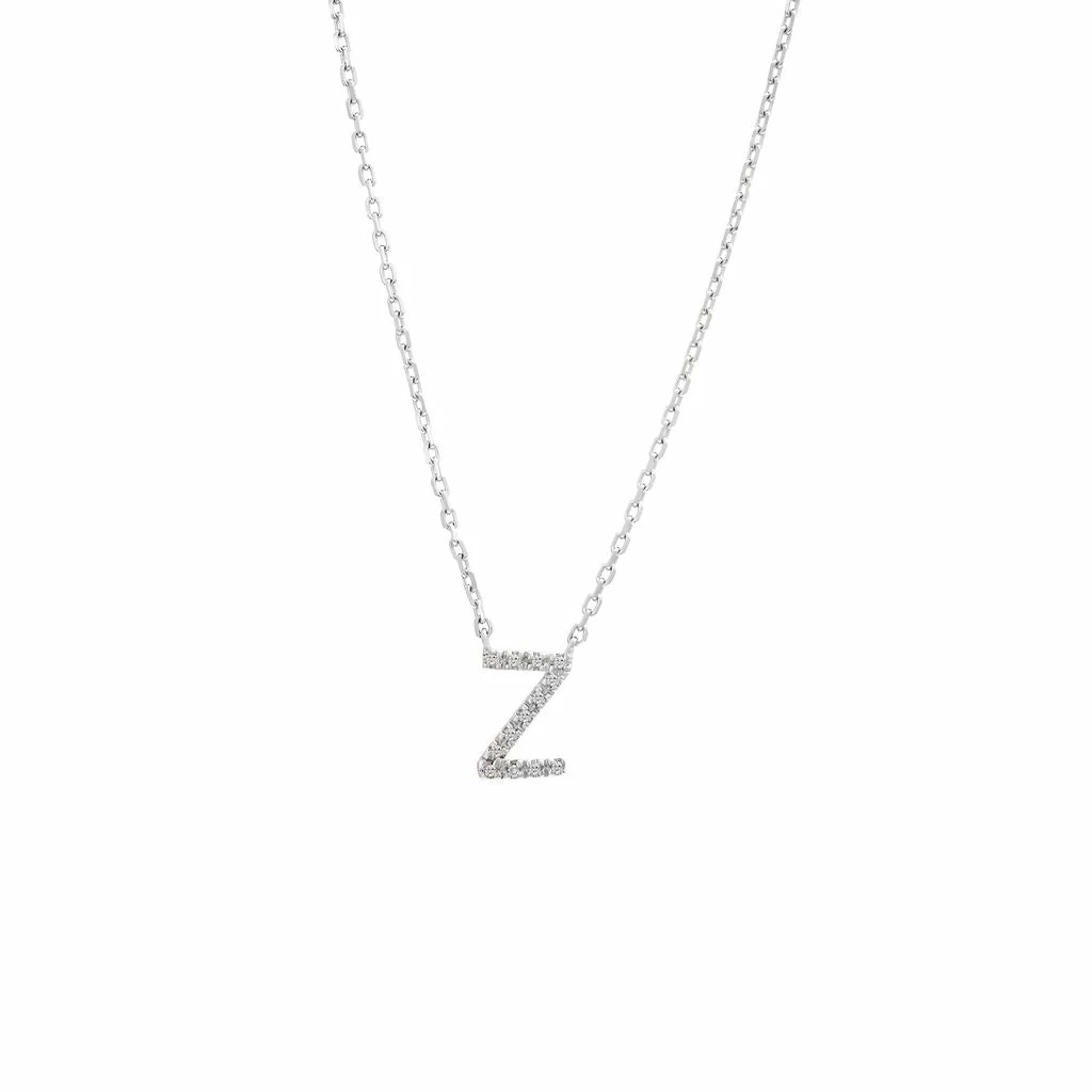Cheapest β€οΈ Monary Silver Diamond Initial "Z" Necklace for π© women β