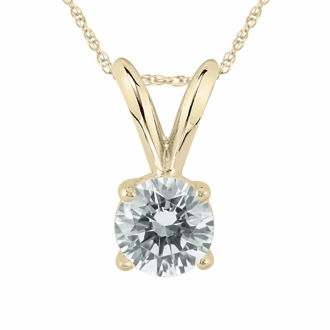 Budget π₯ Monary 3/8 Carat Diamond Solitaire Pendant in 14K Yellow Gold (L-M Color, I2-I3 Clarity) for π© women β