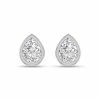 Best Pirce ⌛ Monary Lab Grown 3/4 CTW Pear Shaped Bezel Set Solitaire Diamond Earrings in 14K White Gold for 👩 women 🛒