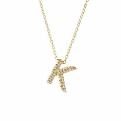 Best Pirce 👍 Monary Diamond Intiial Necklace (14ky) for 👩 women 😉