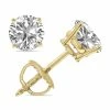 Discount ❤️ Monary Lab Grown 2 Carat Total Weight Diamond Solitaire Earrings in 14K Yellow Gold (F-G Color VVS1-VVS2 Clarity) for 👩 women 👍