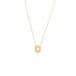 Promo 🎉 Monary 14k Yg Initial C With Chain for 👩 women 🧨