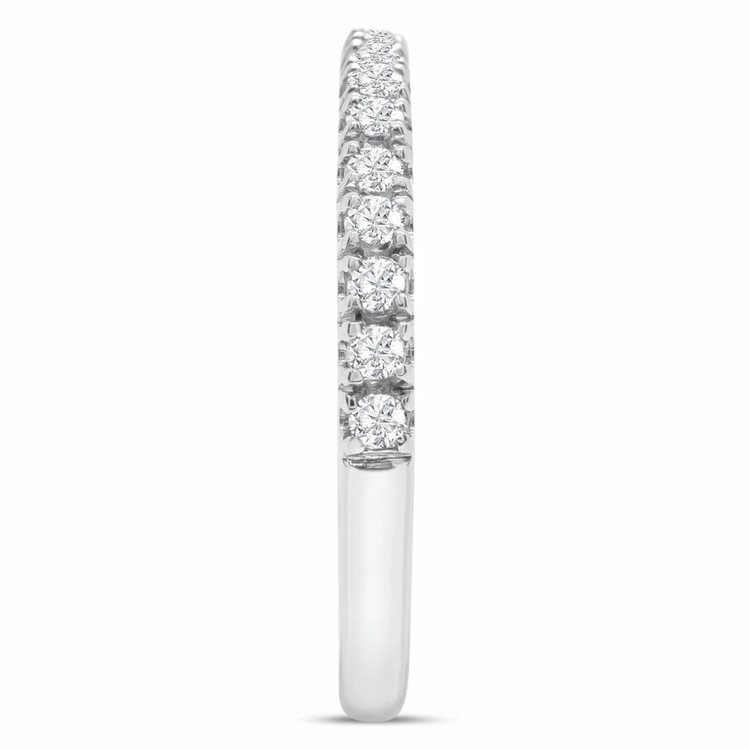 Best Sale β Monary 1/3 Carat Round Diamond Almost Eternity Ring In 14 Karat White Gold for π© women π₯° - Image 3