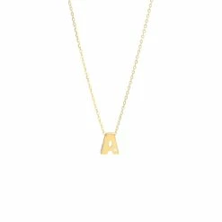 Brand new 🛒 Monary 14k Yg Initial A W/ Diamond And Chain (16+2") for 👩 women 😍