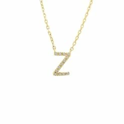 Best reviews of ⭐ Monary Silver Diamond Initial "Z" Necklace W/18k Yg Plate for 👩 women 👏