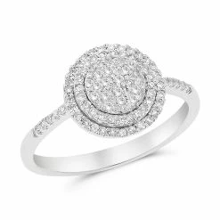 Best Pirce 🎁 Monary Diamond Ring - Set in 14K White Gold for 👩 women 😍