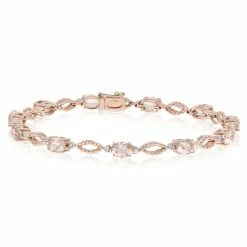 Discount 💯 Monary 5.8 ct Pink Morganite & Diamond Fashion Bracelet for 👩 women 😍