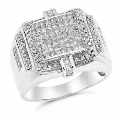 Budget 💯 Monary Diamond Men's Ring - Set in 14K White Gold ❤️
