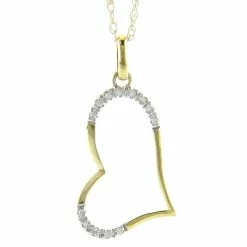 New 👏 Monary Diamond Pendant (Yg) With Chain for 👩 women 🔔