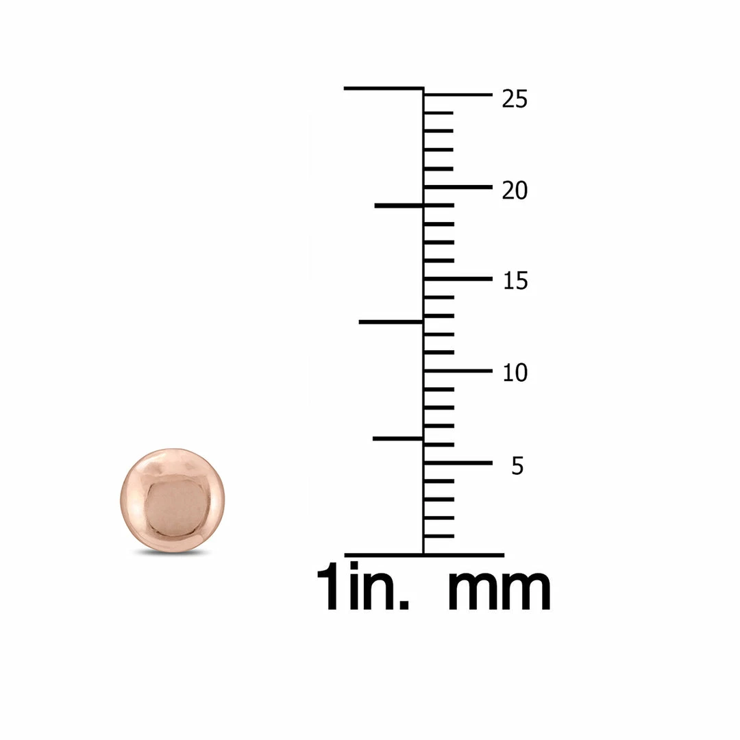 Cheapest π Monary 14K Rose Gold 6mm Button Ball Stud Earrings for π© women π - Image 3