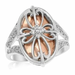 Flash Sale 😉 Monary Diamond Prong Set Fashion Ring Set in 14K Two Tone Gold for 👩 women 🎉