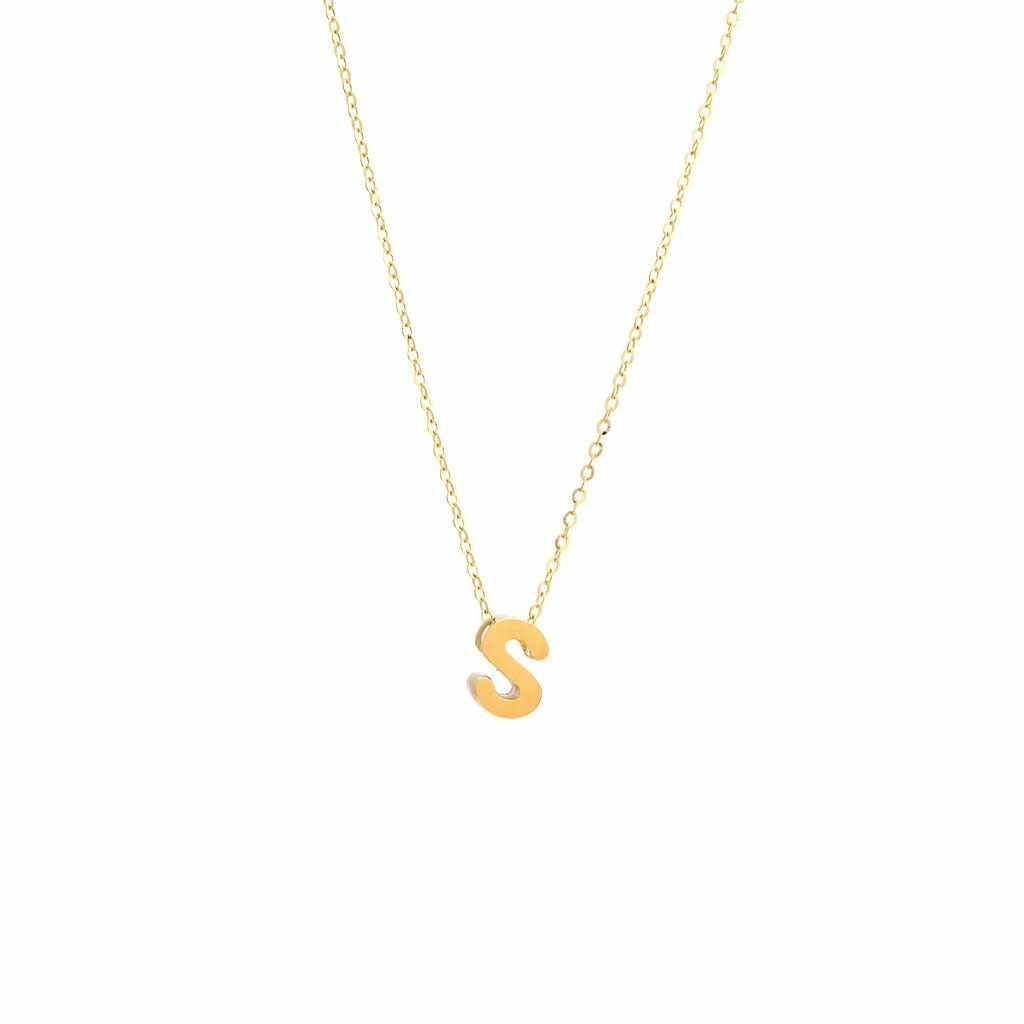 Best reviews of π€© Monary 14k Yg Initial S With Chain for π© women β¨