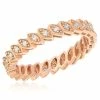 Hot Sale 🔔 Monary Diamond Eternity Band - Set in 18K Rose Gold for 👩 women ❤️