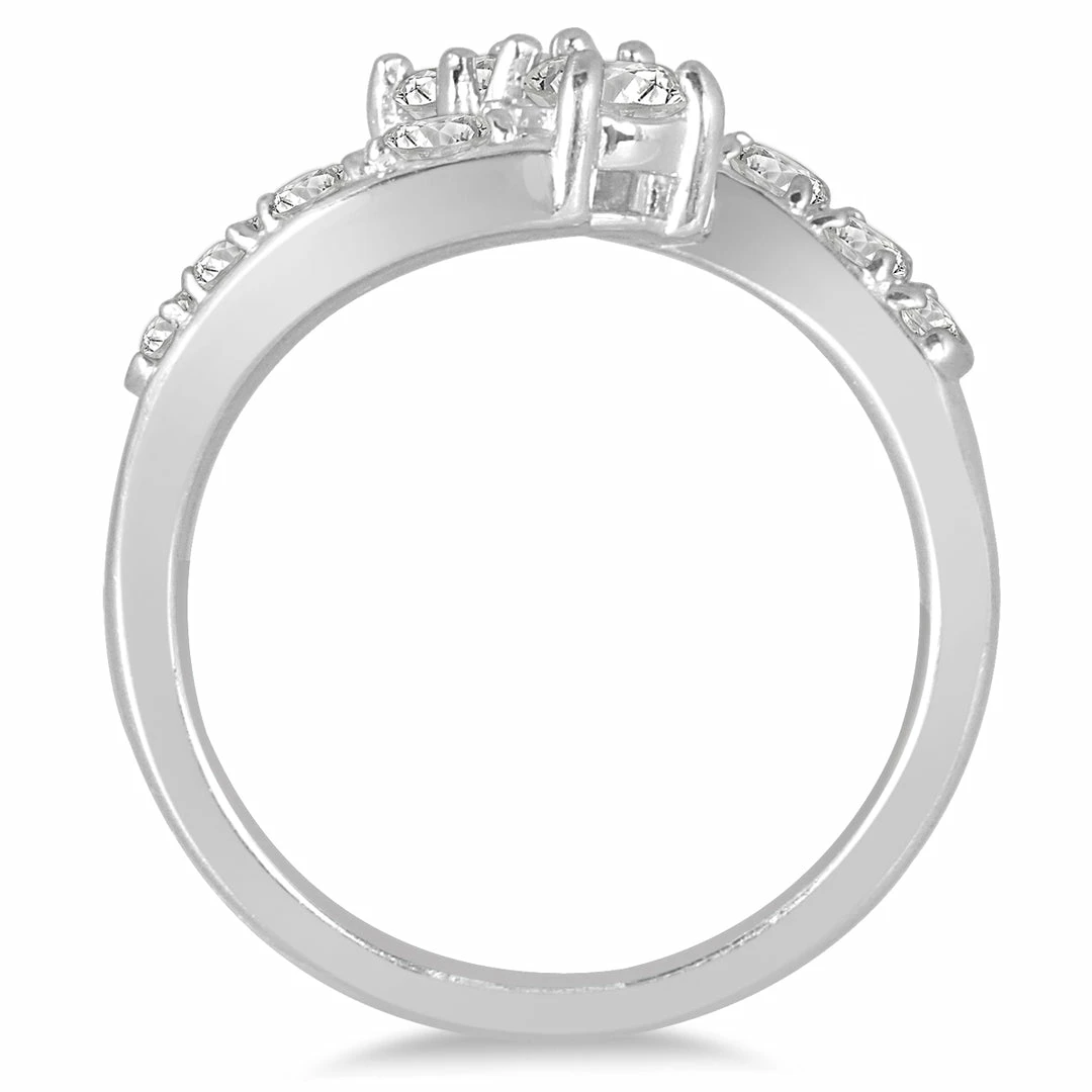 Coupon π Monary 1/2 Carat TW Two Stone Diamond Ring in 14K White Gold for π© women π - Image 2