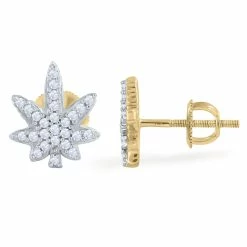 Best deal 😀 Monary 10K Yellow Gold Earrings with 0.16 ct. Diamonds for 👩 women ✨