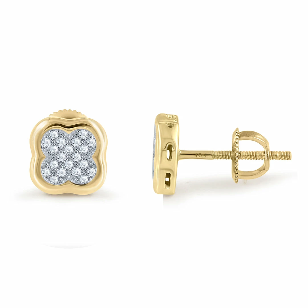 Best Pirce π Monary 10K Yellow Gold Earrings with 0.21 ct. Diamonds for π© women π