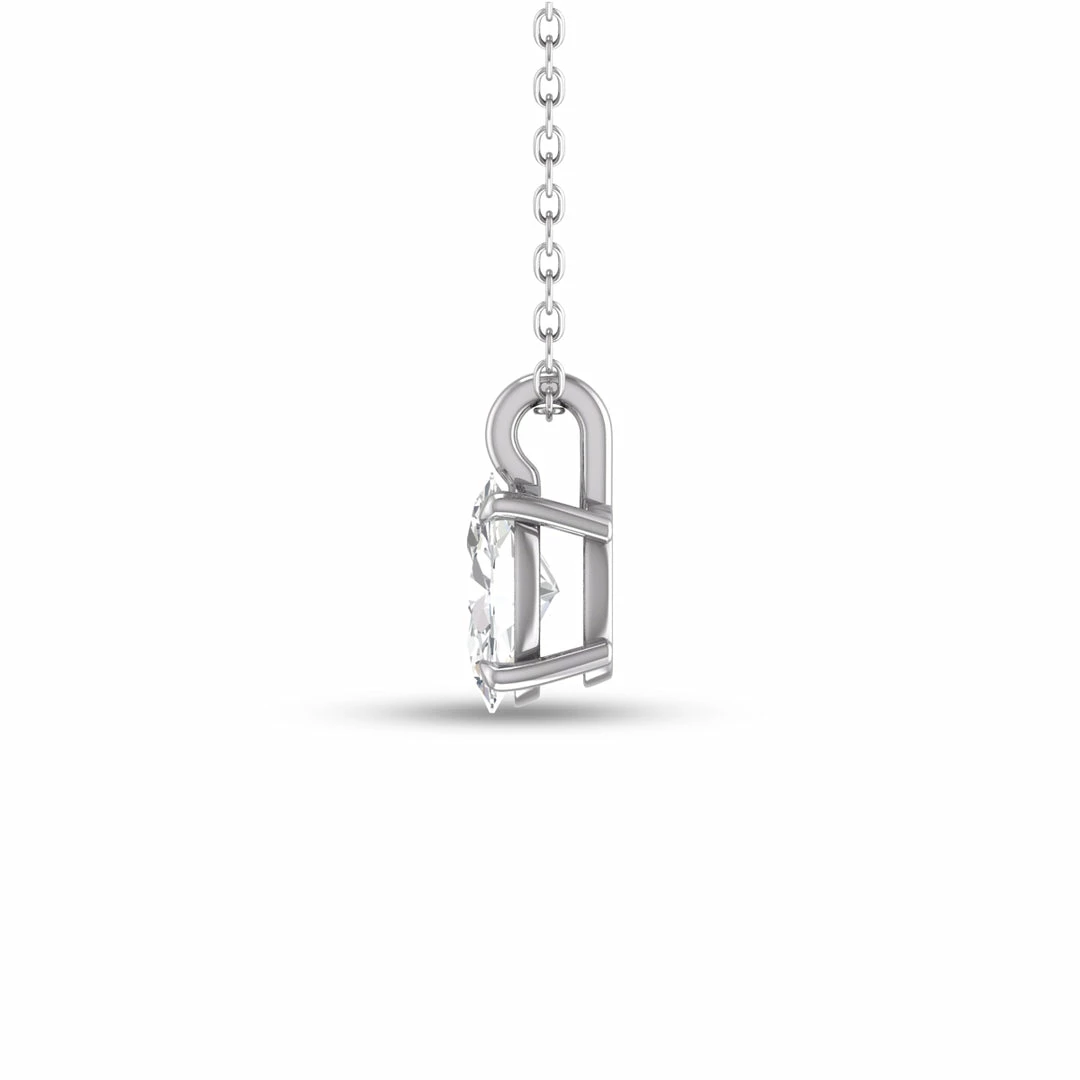Top 10 π Monary Lab Grown 1/2 CTW Oval Solitaire Diamond Pendant in 14K White Gold for π© women π€© - Image 3