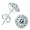 Cheapest 🔥 Monary 14K White Gold 1 Carat TW Diamond Halo Earrings for 👩 women ⭐