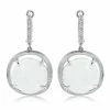 Outlet 🛒 Monary Green Amethyst & Diamond Dangle Earrings Set in 14K White Gold for 👩 women ✔️