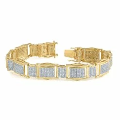 Top 10 😍 Monary 10K Yellow Gold Bracelets with 3.1 ct. Diamonds for 👩 women ⭐