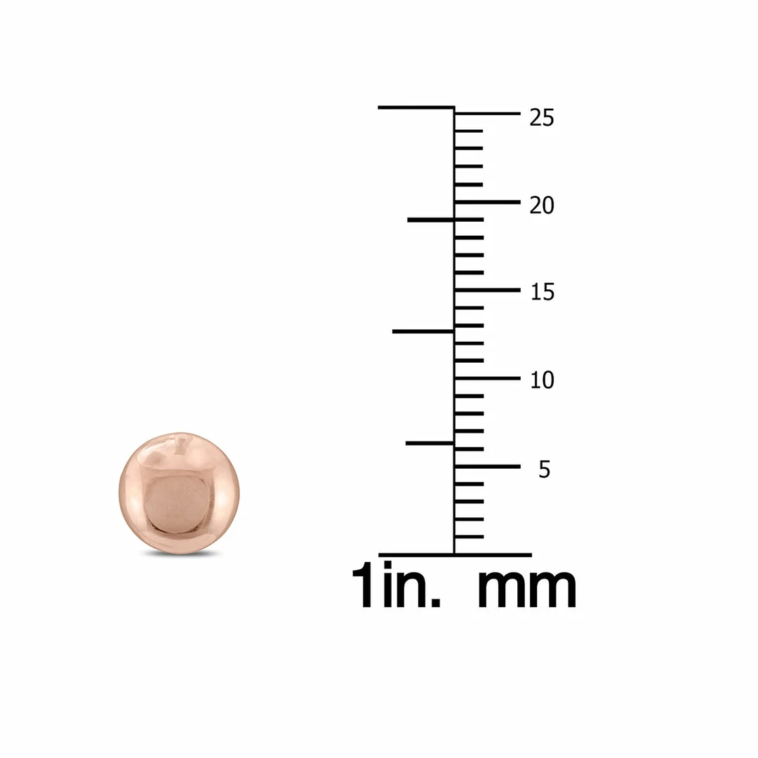 Buy π Monary 14K Rose Gold 7mm Button Ball Stud Earrings for π© women π€© - Image 3