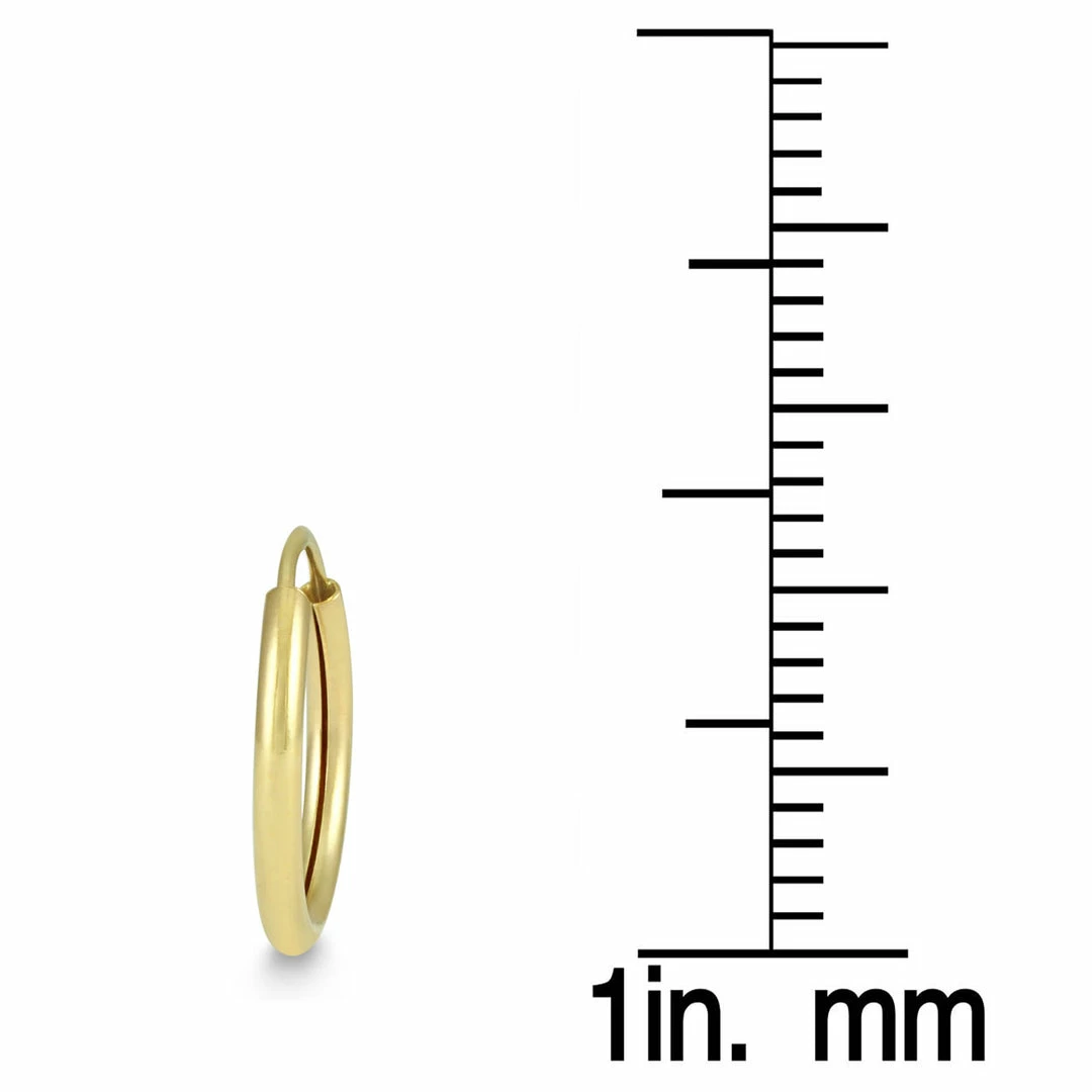 Cheap β€οΈ Monary 12MM Endless Hoop Earring 14k Yellow Gold for π© women π - Image 3