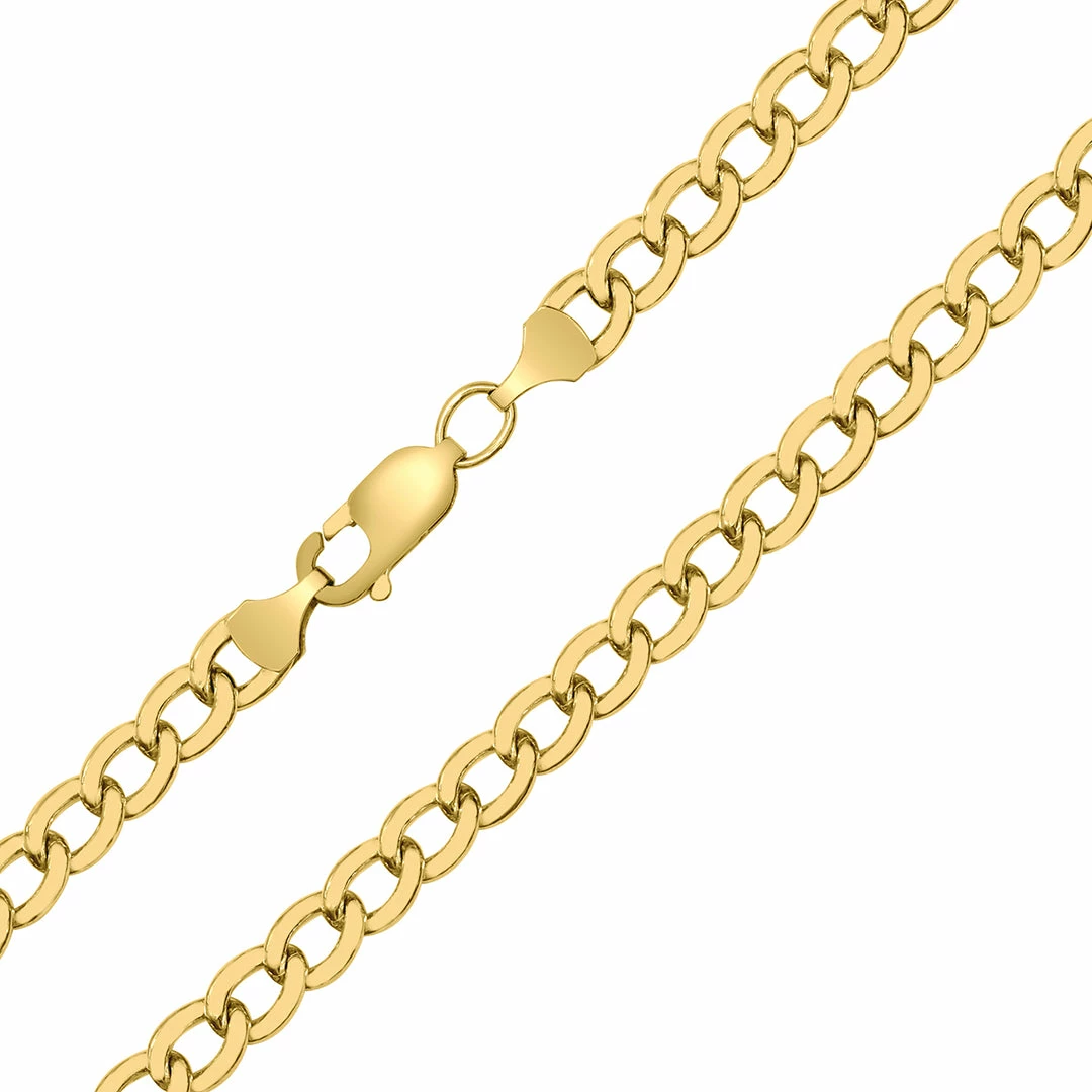 New β€οΈ Monary 14K Yellow Gold Filled 7.4MM Curb Link Chain with Lobster Clasp - 20 Inch for π© women π - Image 3