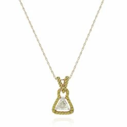 Hot Sale ⌛ Monary White Diamond Necklace Set in 18K Yellow Gold for 👩 women 💯