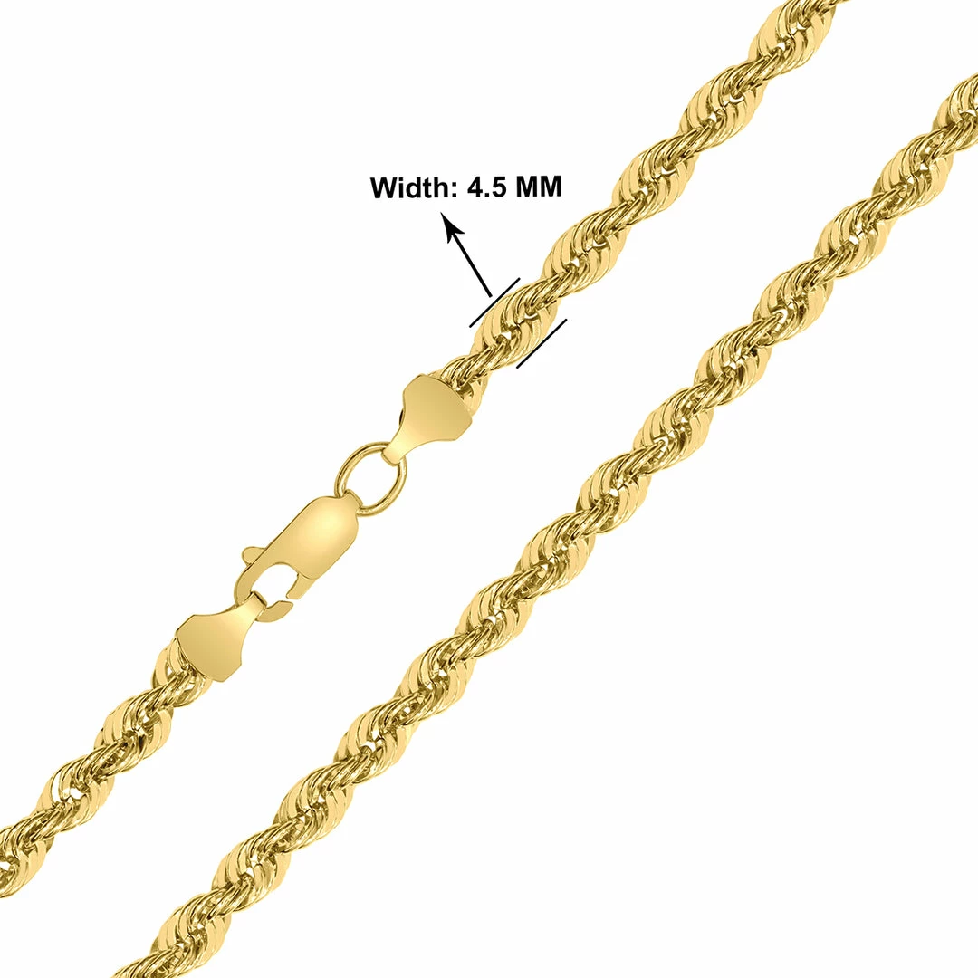 Flash Sale π Monary 14K Yellow Gold Filled 4.5MM Twisted Rope Chain - 18 Inches for π© women π - Image 2