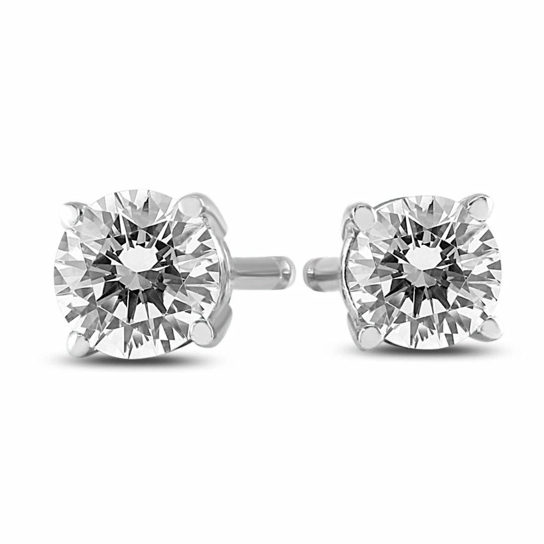 Hot Sale π― Monary 3/8 Carat TW Round Diamond Solitaire Stud Earrings In 14k White Gold for π© women β - Image 2