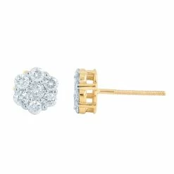 Brand new 👍 Monary 14K Yellow Gold Earrings with 0.73 ct. Diamonds for 👩 women 😀