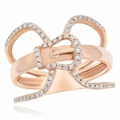 Budget 🎉 Monary White Diamond Buckle Right Hand Ring for 👩 women 🥰