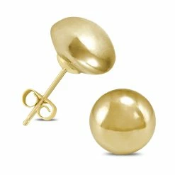 New 𧨠Monary 14K Yellow Gold 8mm Button Ball Stud Earrings for π© women π―