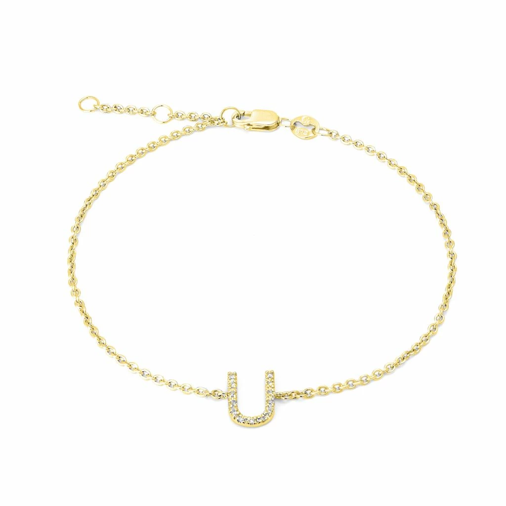 Cheap β€οΈ Monary Silver/18k Yellow Dia "U" Bracelet "7+.5+.5" for π© women β