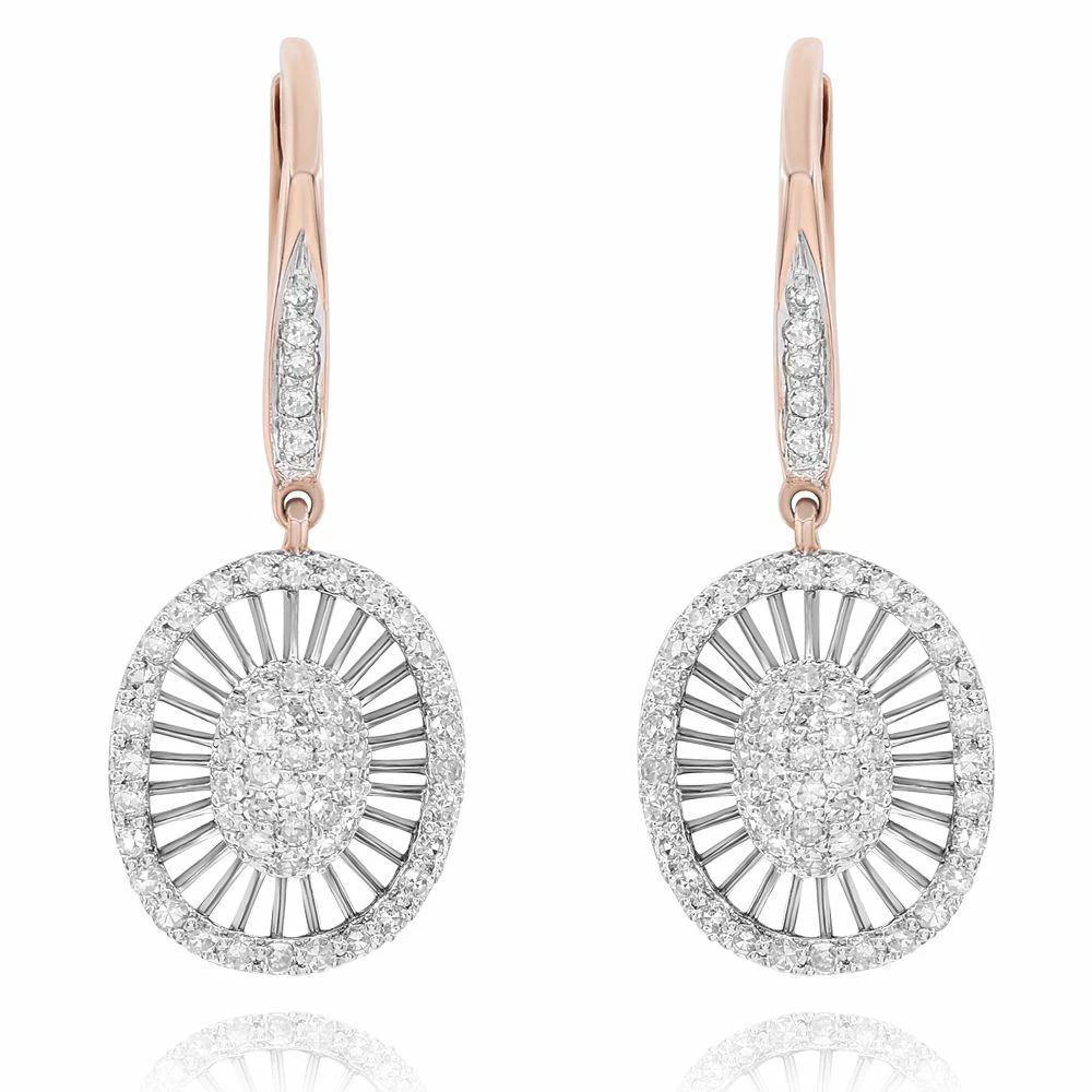Best deal π Monary White Diamond Fashion Earrings Set in 14K Rose Gold for π© women π