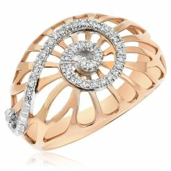 New 💯 Monary Diamond Cocktail Ring Set in 14K Two Tone Gold for 👩 women 😉